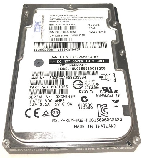 IBM 00MJ310 600GB 12Gbps SAS 15000 2.5-inch 64MB Hard Drive