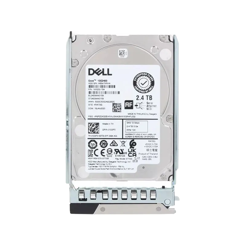 Dell 01D0F5 2.4TB 10000RPM SAS 12Gb/s 512e 2.5-in HDD