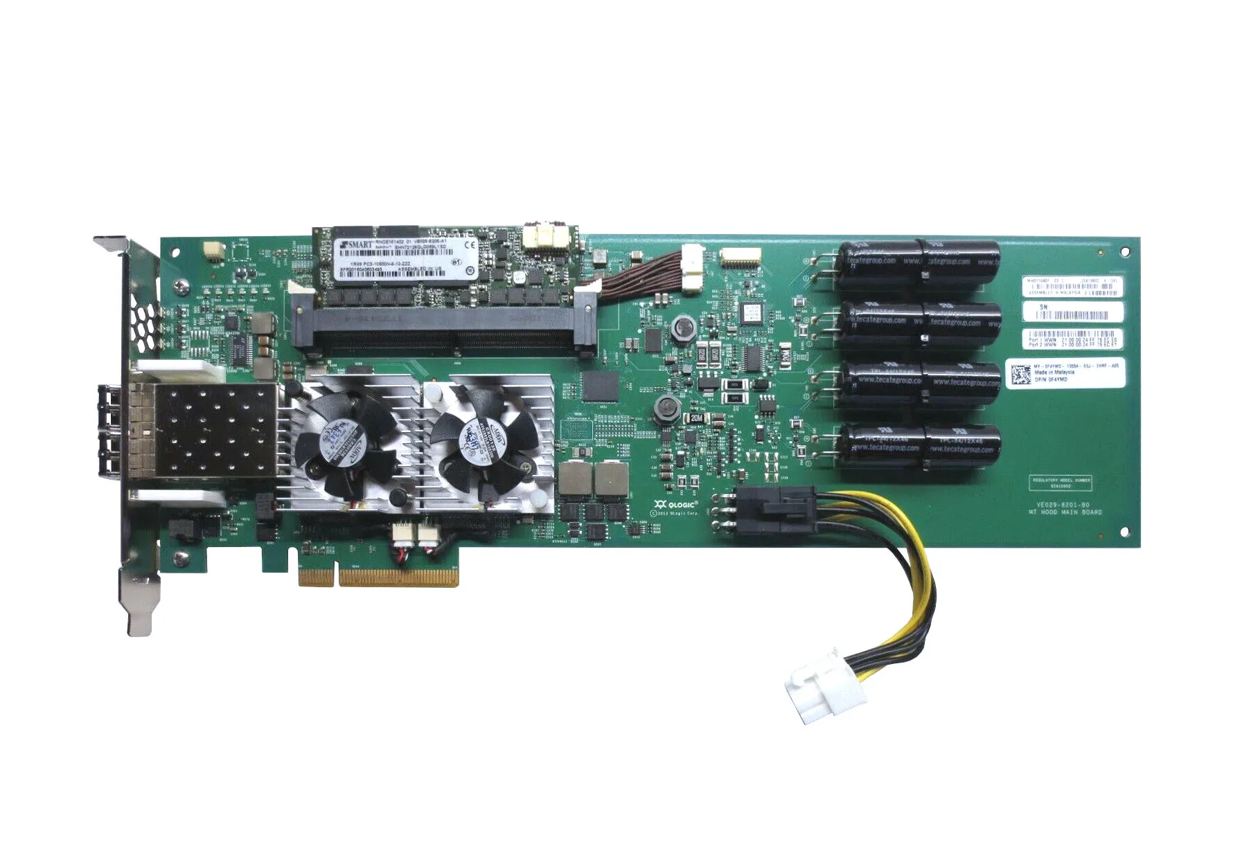 Dell 0F4YMD 2 x Ports SFP PCIe x8 Intelligent Cache Adapter Card