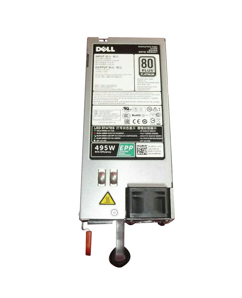 Dell 0GRTNK 495 Watts Platinum Power Supply For PowerEdge R630