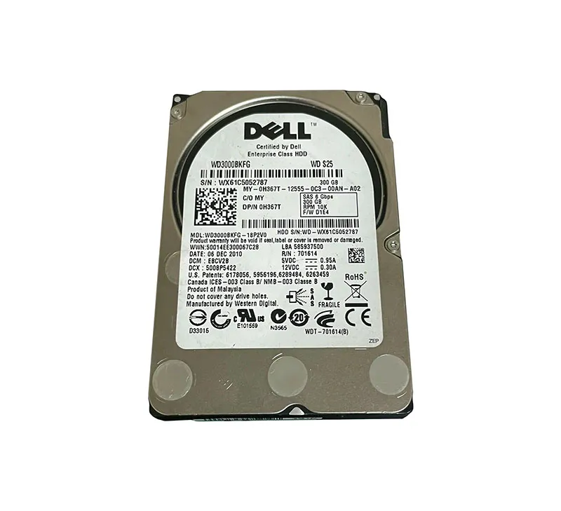 Dell 0H367T 300GB 6Gb/s SAS 10000 2.5-inch 16MB Hard Drive