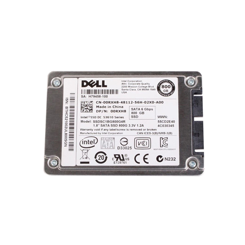 Dell 0RXH8 800GB 6Gb/s SATA Multi-Level Cell 1.8-inch Solid State Drive