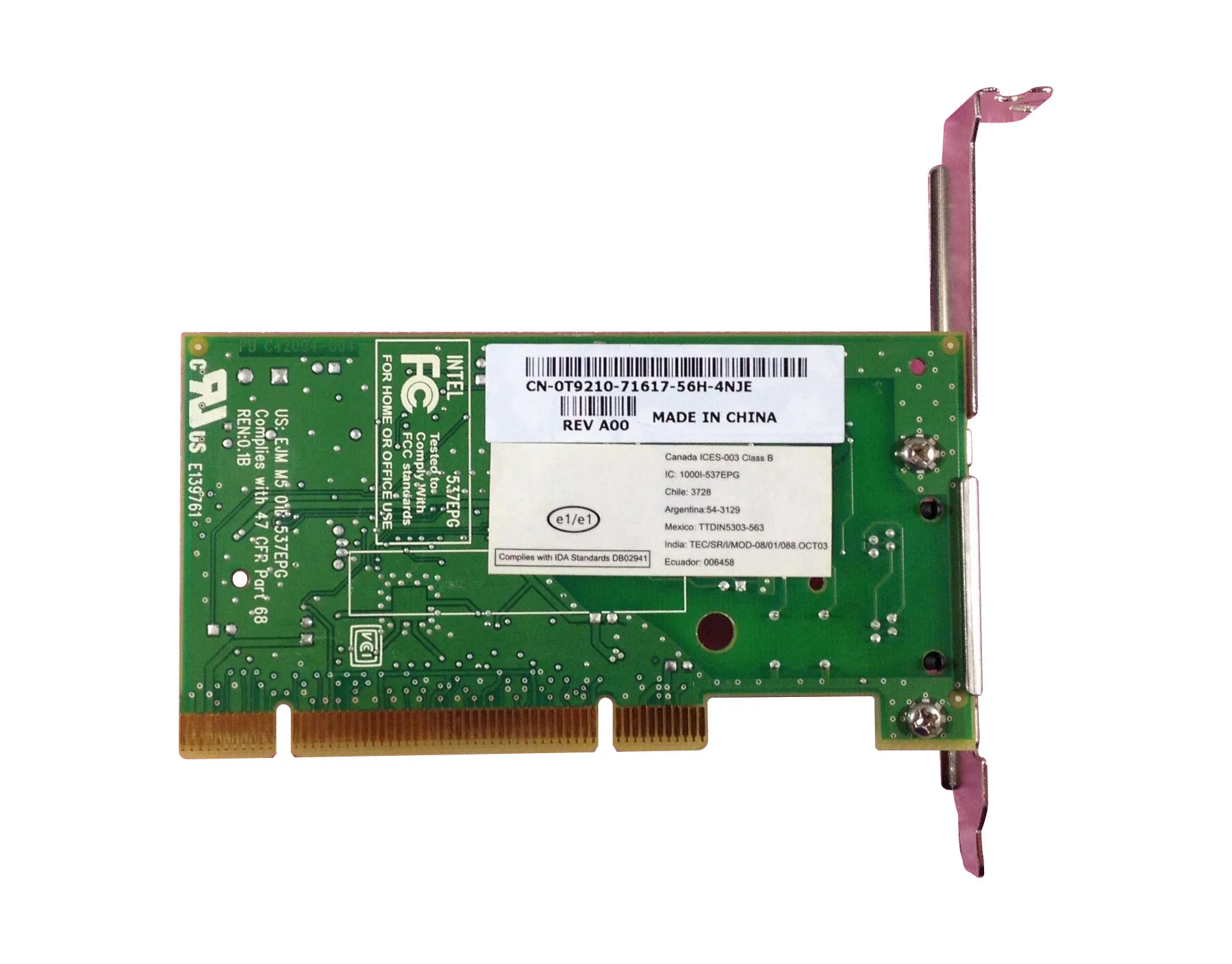 Dell 0T9210 V.92 56KB/s PCI Data Fax Modem Card