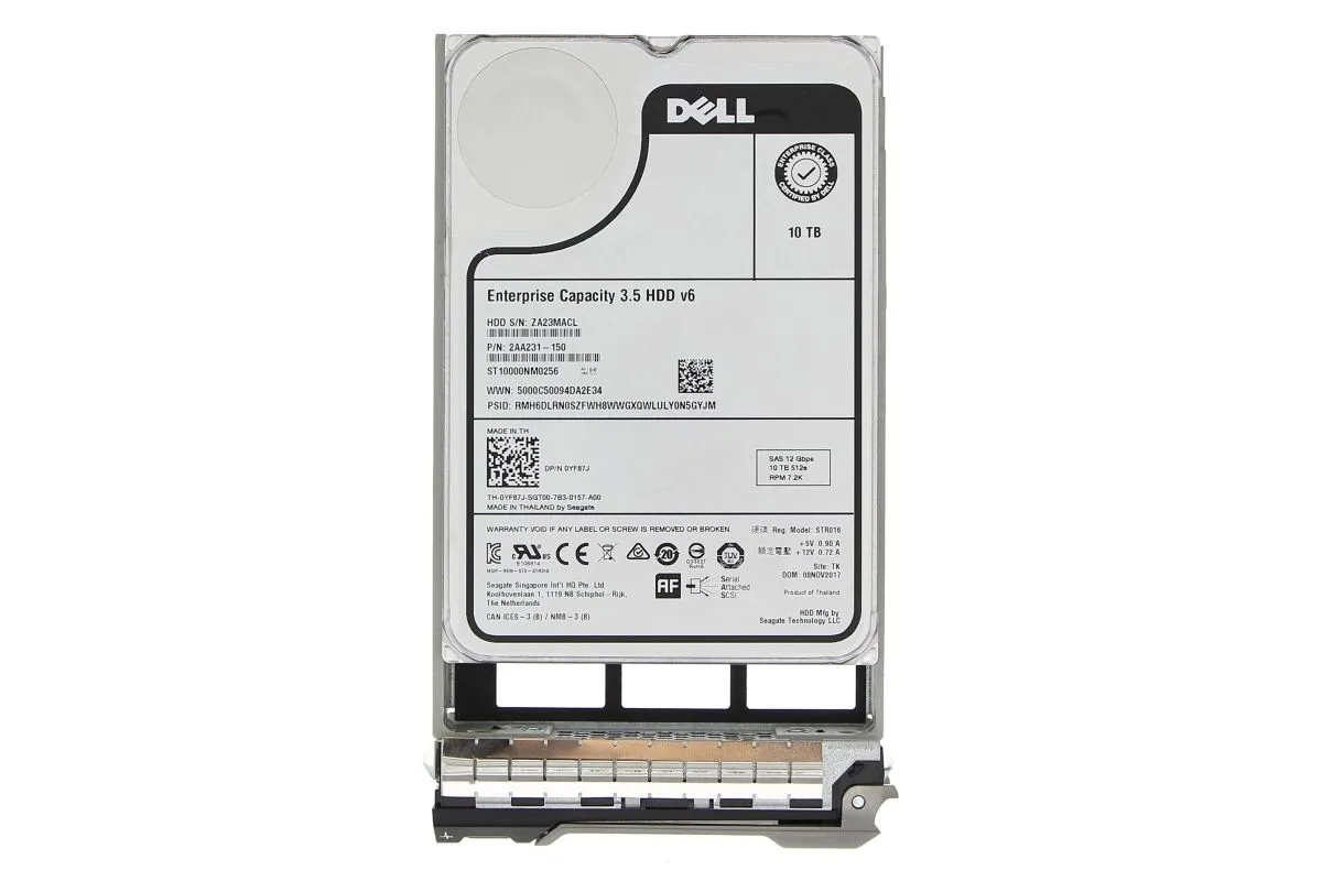 Dell 0YF87J 10TB 12Gb/s SAS 7200 3.5-Inch Hard Drive