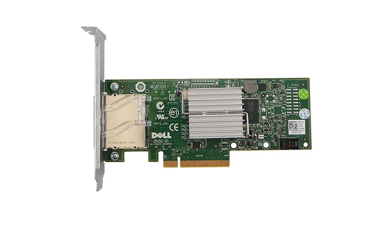 Dell 12DNW H200E 2-Ports SAS 6Gb/s PCI Express x8 RAID Controller Card