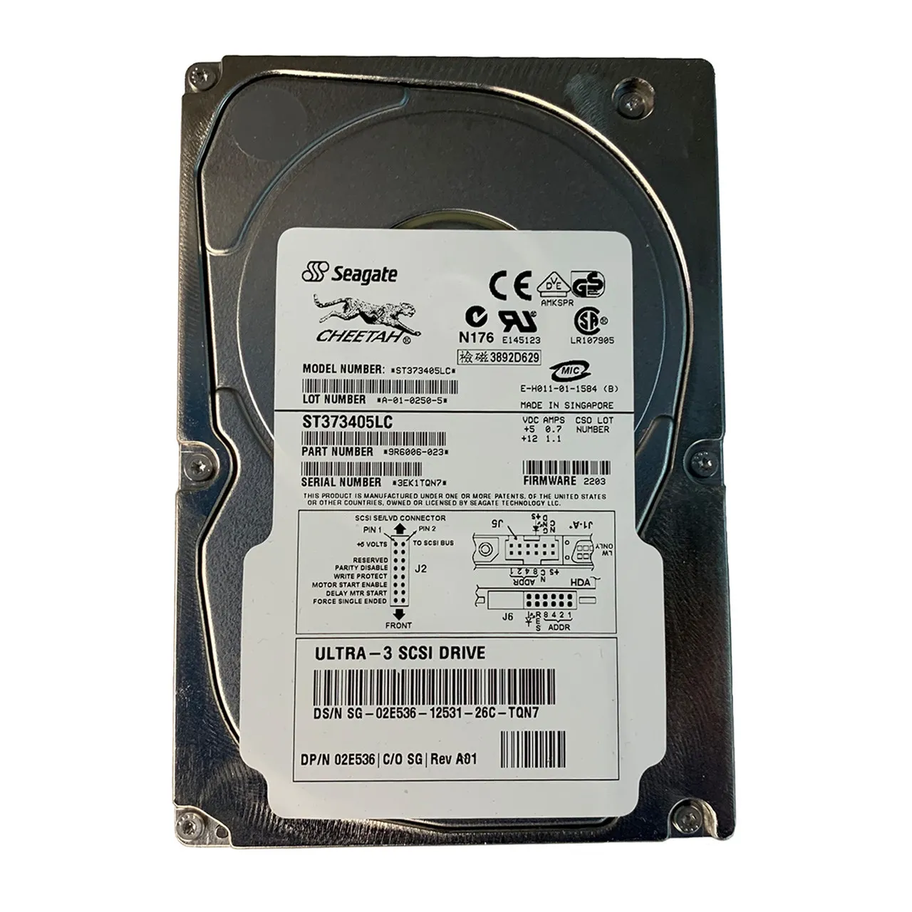 Dell 2E536 73GB Ultra-160 SCSI 10000 3.5-inch 4MB Hard Drive
