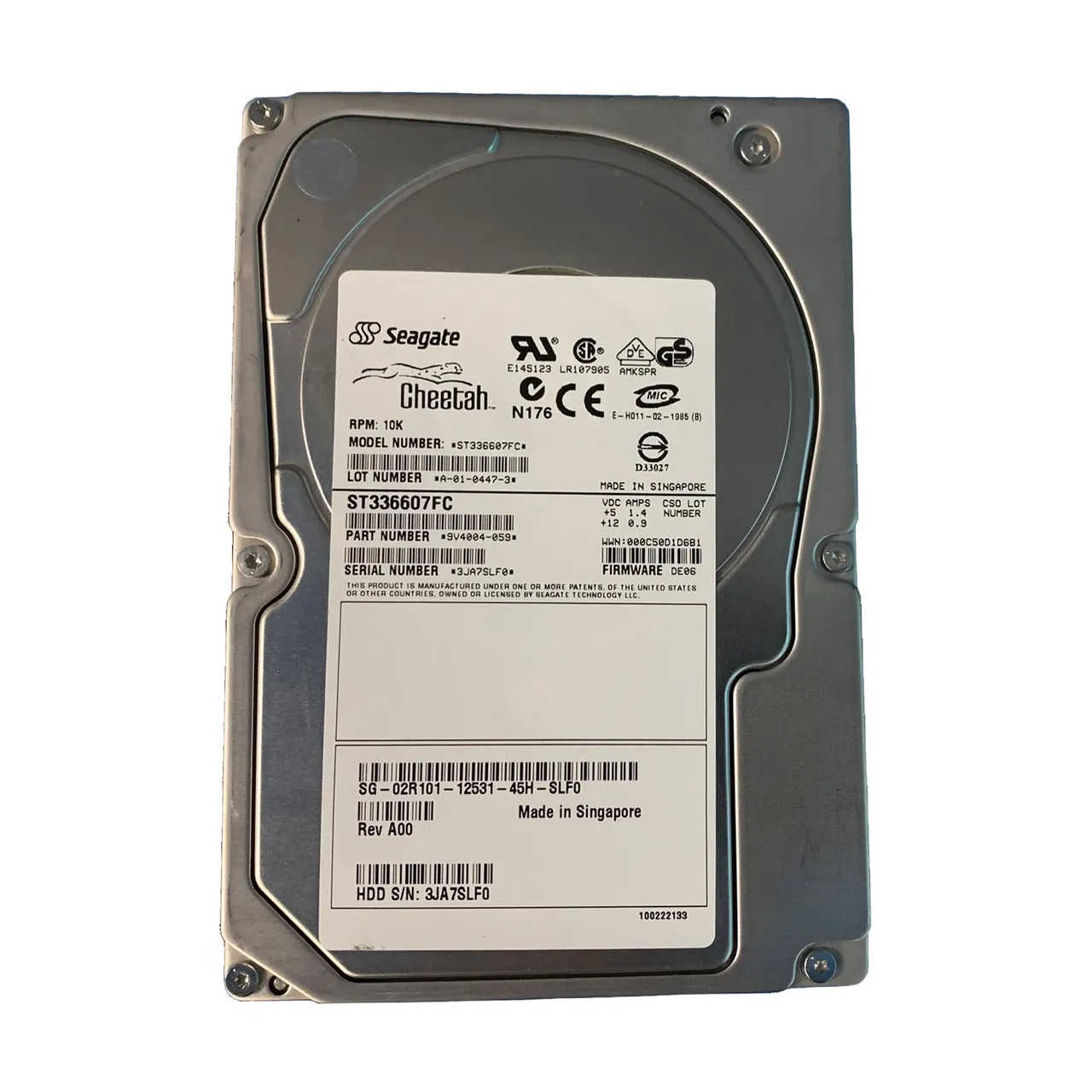 Dell 2R101 36GB 2Gb/s Fibre Channel 10000 3.5-inch 8MB Hard Drive