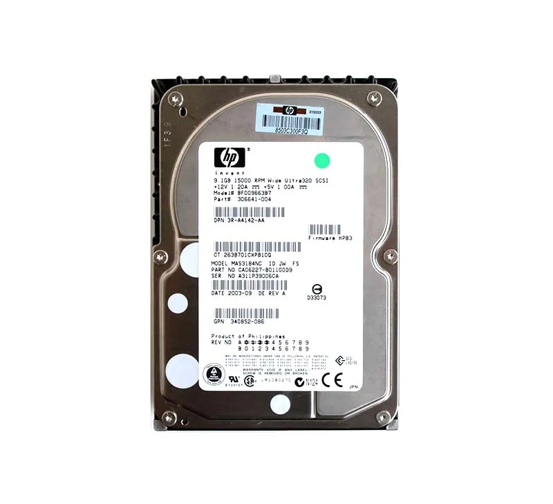 HP 306641-004 9.1GB Ultra-320 SCSI 15000 3.5-in Hard Drive