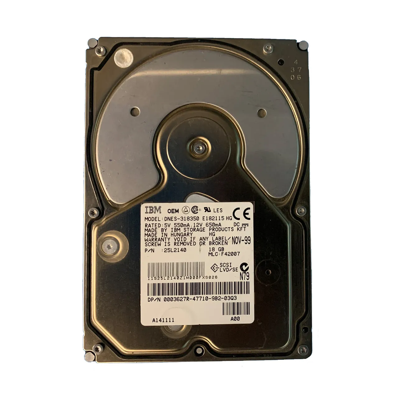 Dell 3627R 18GB 7200RPM SCSI 2MB Cache 68-Pin 3.5-Inch Hard Drive