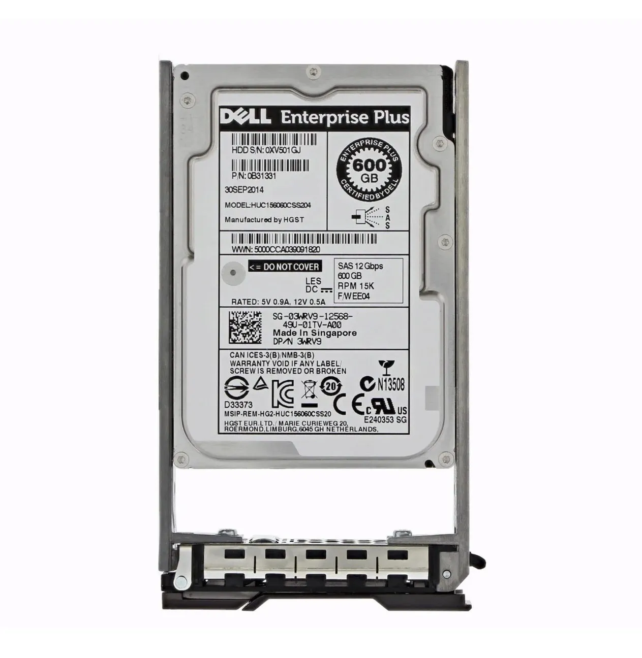 Dell 3WRV9 600GB 12Gb/s SAS 15000 2.5-Inch Hard Drive