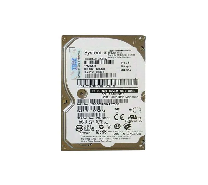 IBM 42D0636 146GB 6Gbps SAS 10000 2.5-inch 16MB Hard Drive