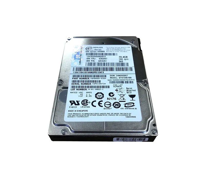 IBM 43X0845 73.4GB 3Gb/s SAS 15000 2.5-inch 16MB Hard Drive