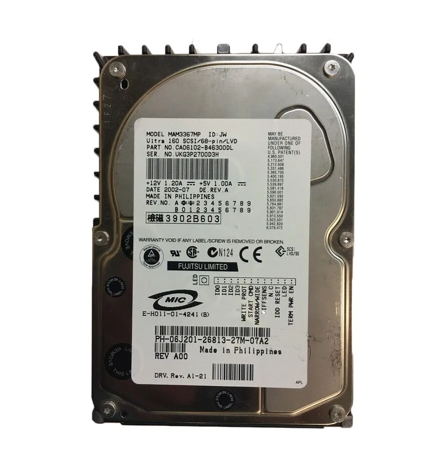 Dell 6J201 36GB 15000RPM Ultra160 SCSI 68-Pin 3.5-Inch Hard Drive