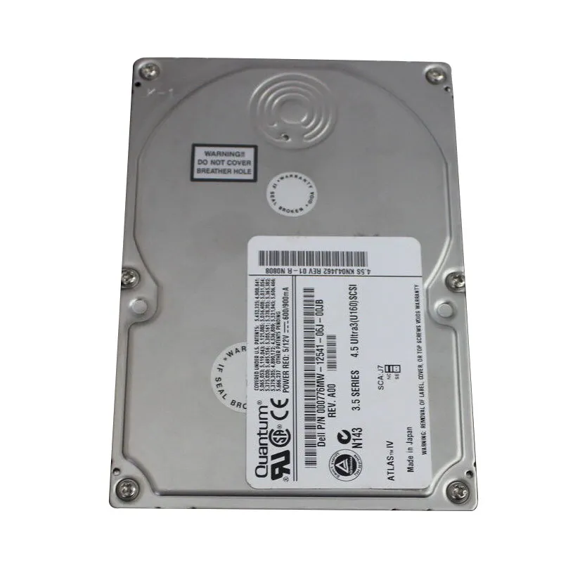 Dell 776MW 4.5GB 4500RPM Ultra3 SCSI 3.5-Inch Hard Drive with Tray