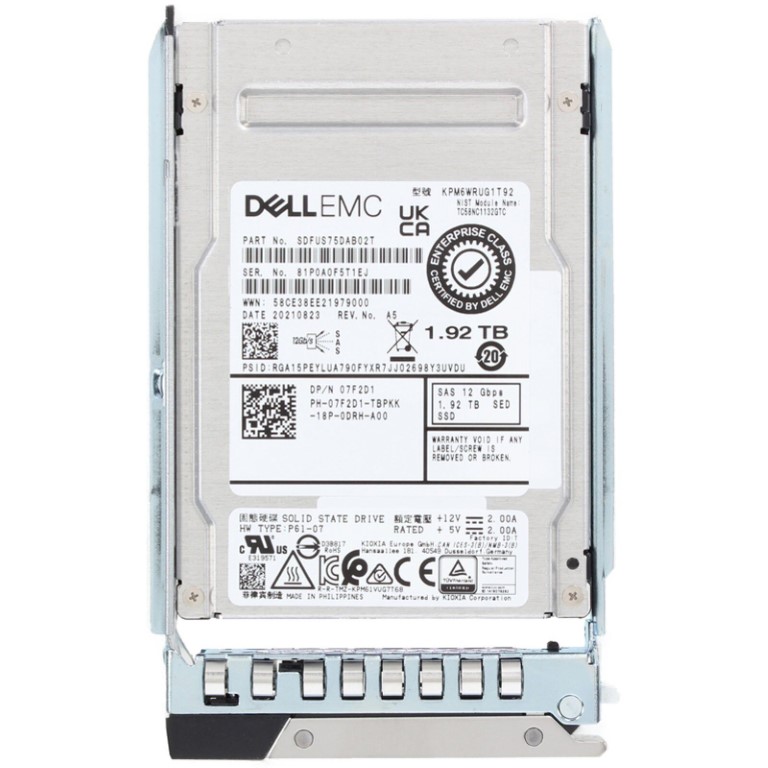 Dell 7F2D1 1.92TB 12Gb/s SAS Triple-Level Cell 2.5-inch Solid State Drive