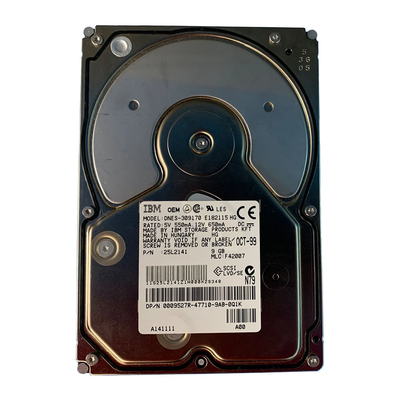 Dell 9527R 9.1GB Wide Ultra2 SCSI 7200 3.5-inch 2MB Hard Drive