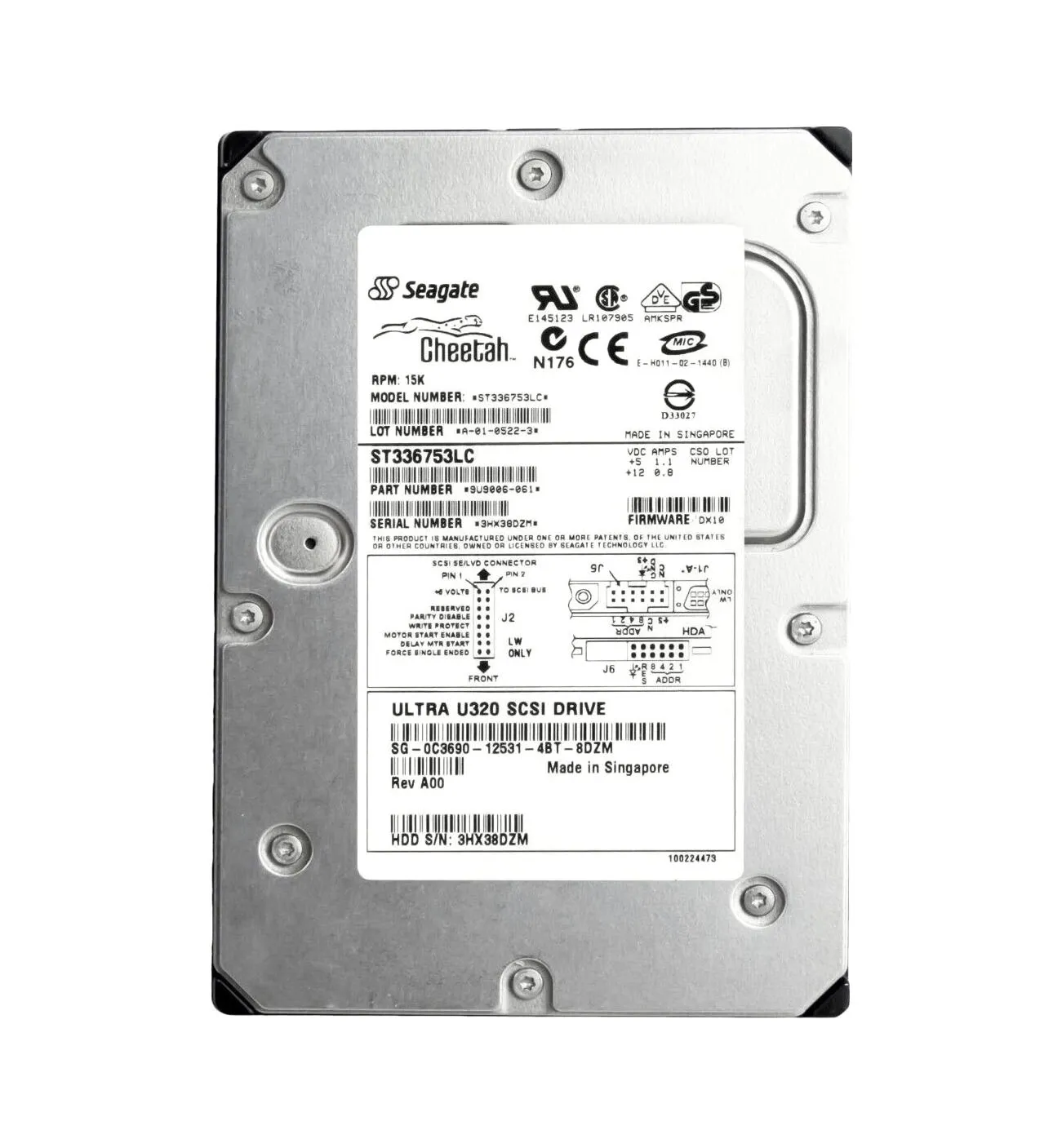 Dell C3690 36GB Ultra-320 SCSI 15000 3.5-inch Hard Drive