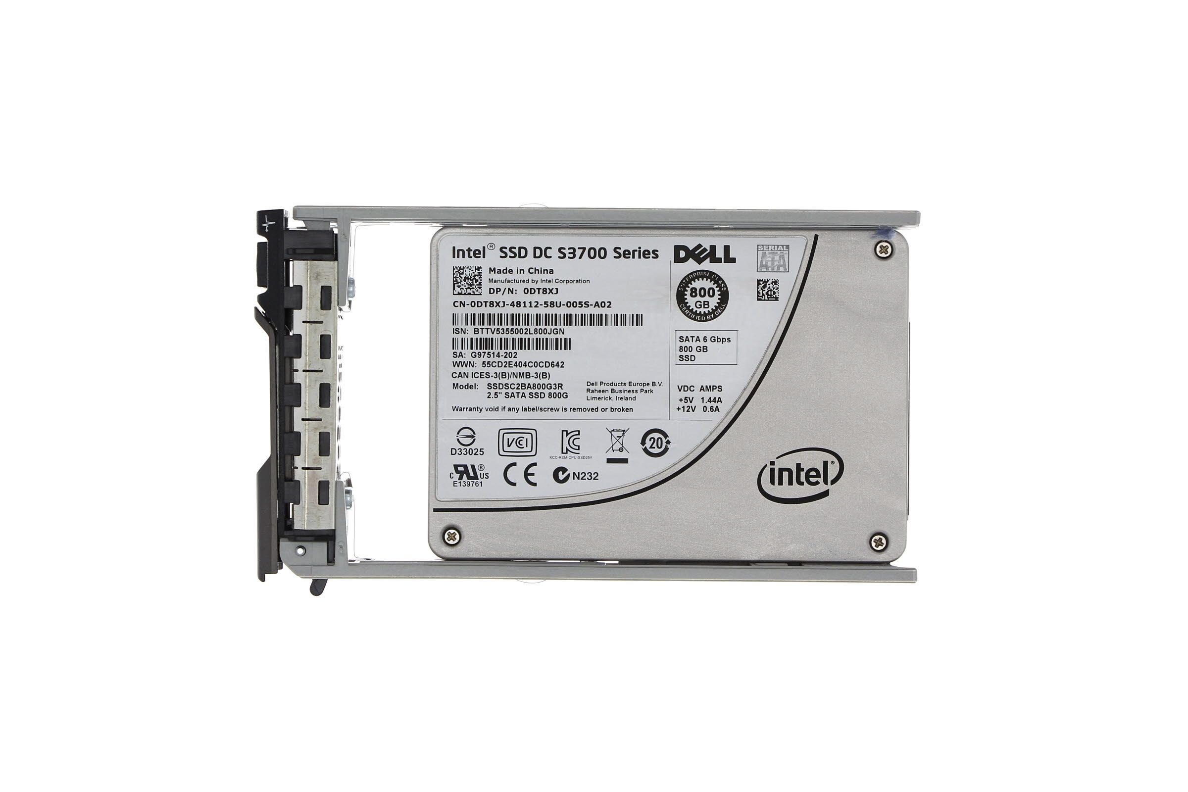 Dell DT8XJ 800GB 6Gb/s SATA Multi-Level Cell 2.5-inch Solid State Drive