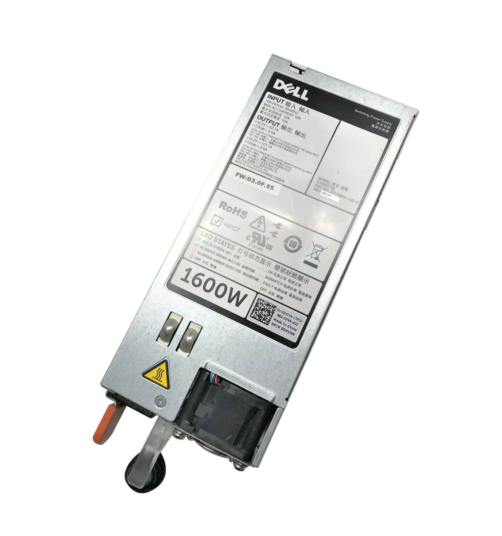 Dell DX1NN 1600 Watts 100-240 V Hot-Plug Power Supply