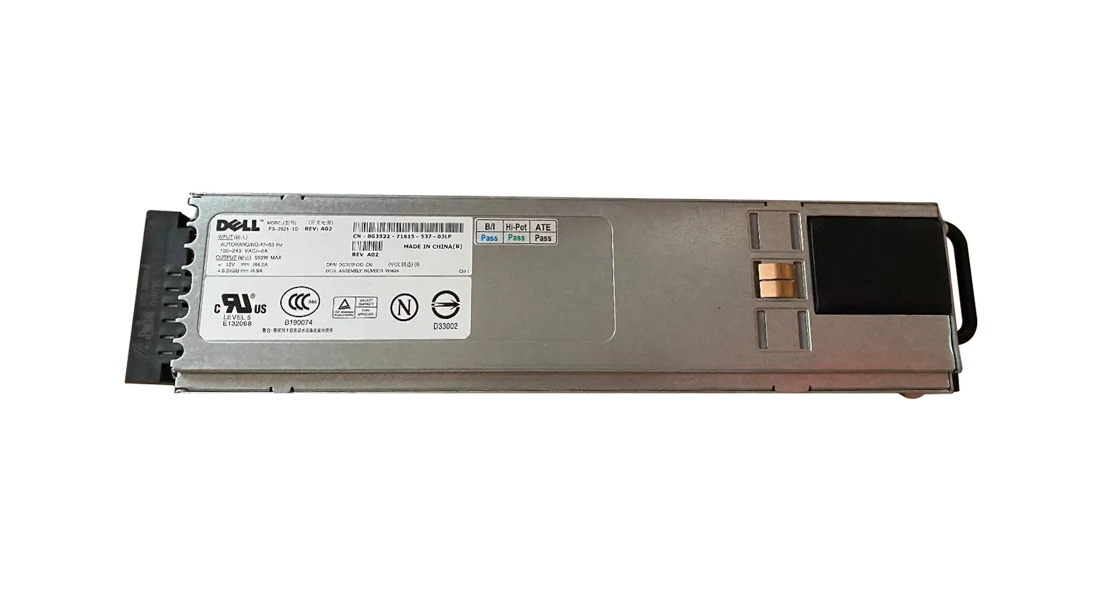Dell G3522 550 Watts 100-240 V AC 47-63Hz Power Supply