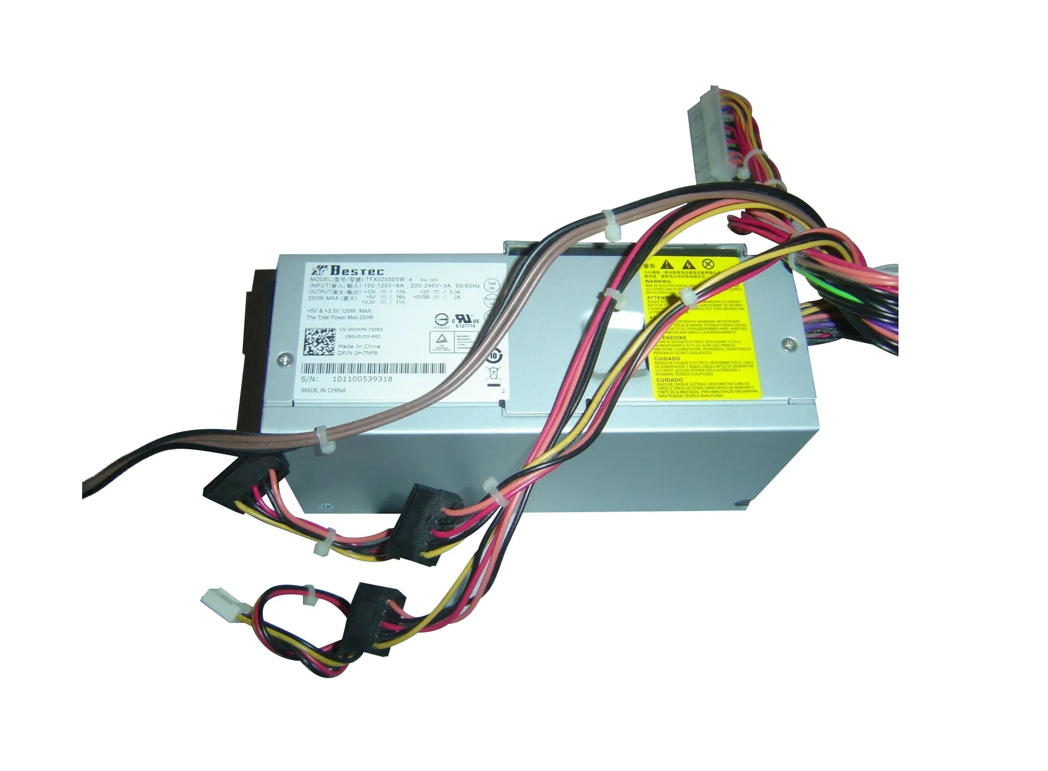 Dell H7NF9 250 Watts 200-240 V 50-60Hz ATX Power Supply