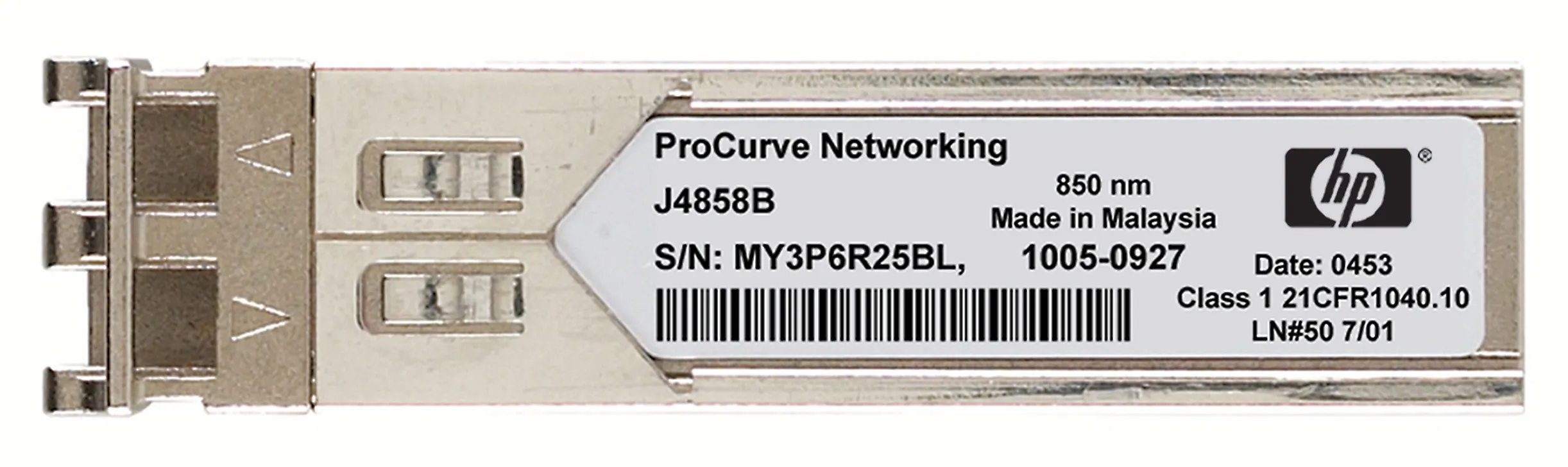 HP JC876A 1Gb/s SFP (mini-GBIC) 550m 850nm LC MMF Transceiver