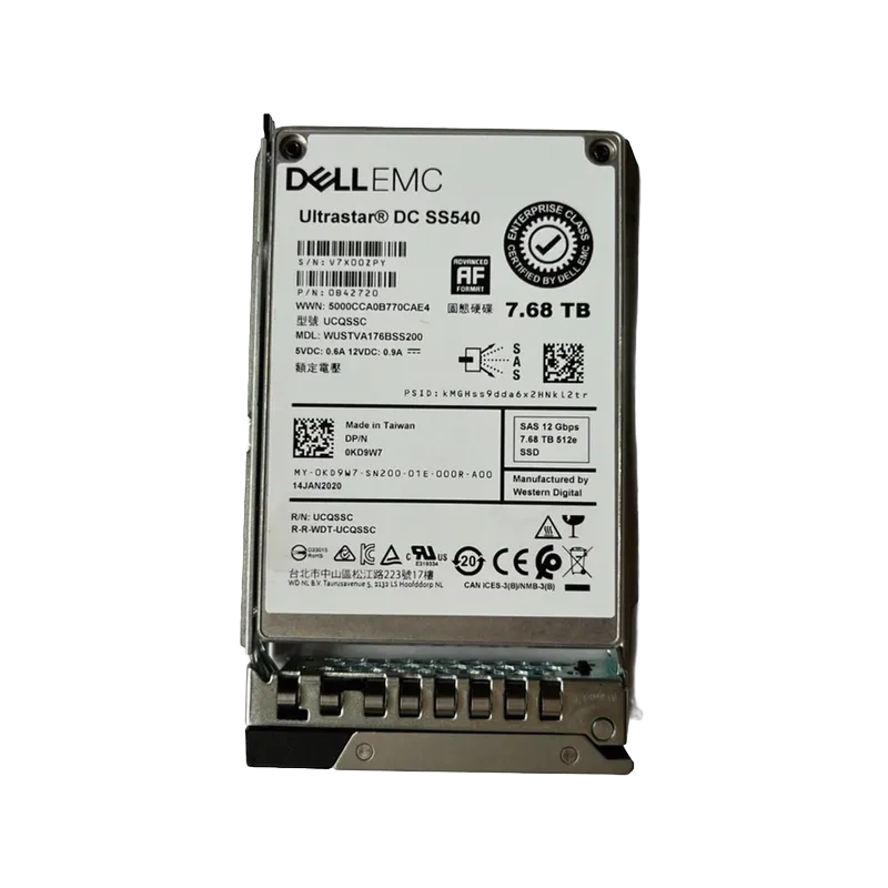 Dell KD9W7 7.68TB 12Gb/s SAS TLC 2.5-in SSD