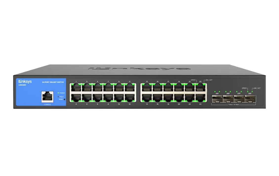 Linksys LGS328C Business 24 x Ports + 4 x Ports SFP+ GE Switch