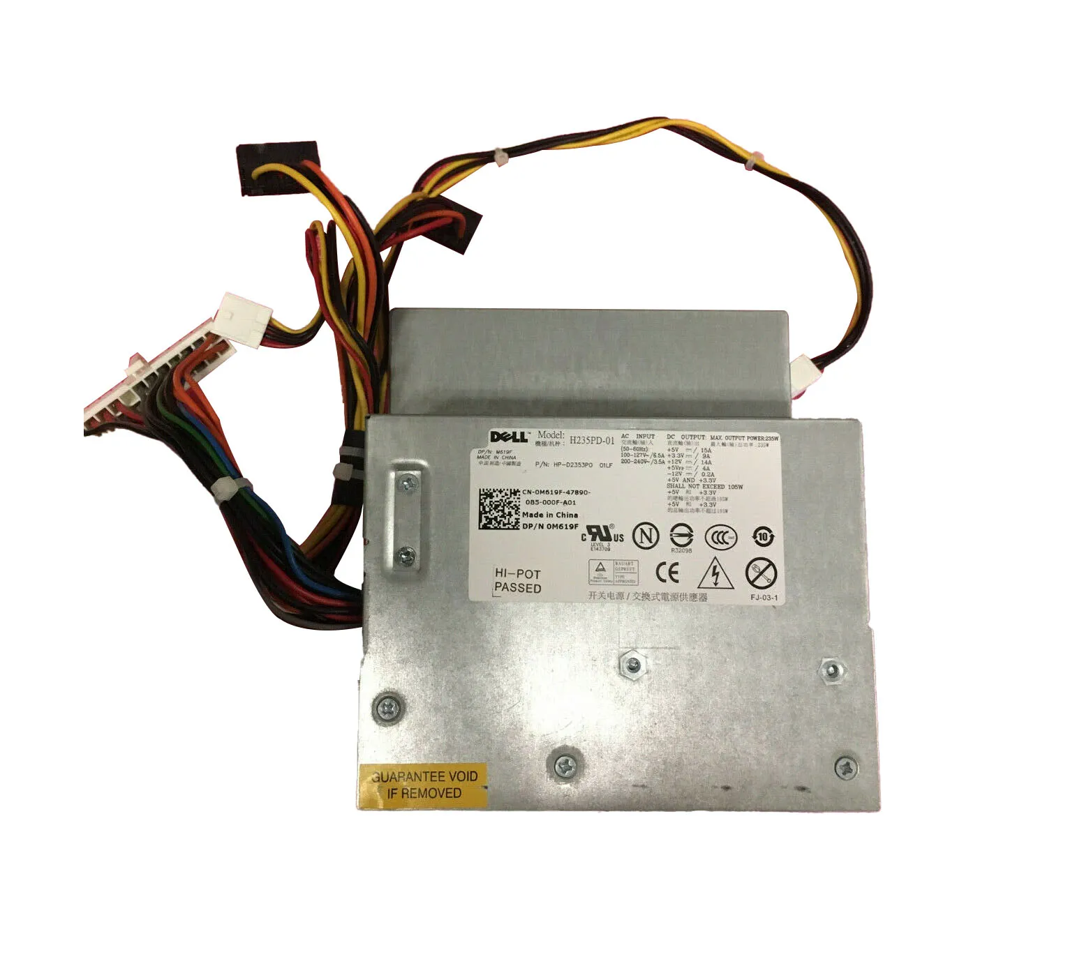 Dell M619F 235 Watts Power Supply For OptiPlex 360