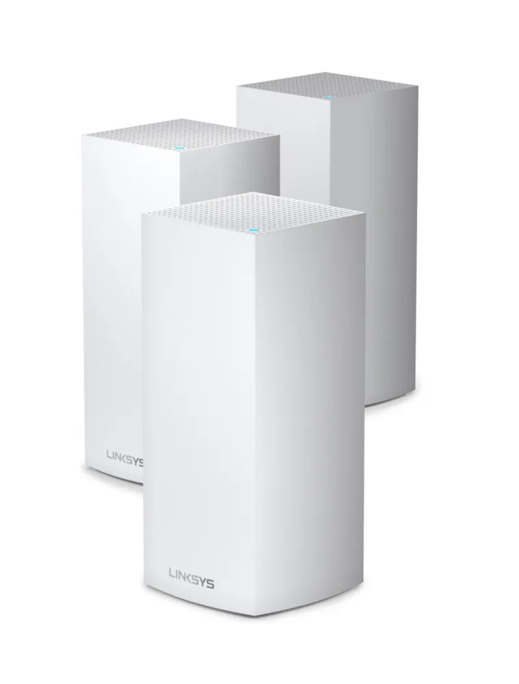Linksys MX12600 Velop Tri-Band WiFi 6 IEEE 802.11a/b/g/n/ac/ax 3 x RJ-45 LAN Ports + 1 x RJ-45 WAN P...