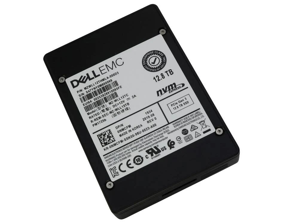 Samsung MZ-WLL12TC 12.8TB PCIe NVMe 3.0 x4 2.5-Inch SSD