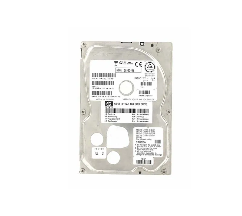 HP P1166A 18.2GB Ultra-160 SCSI 10000 3.5-inch Hard Drive