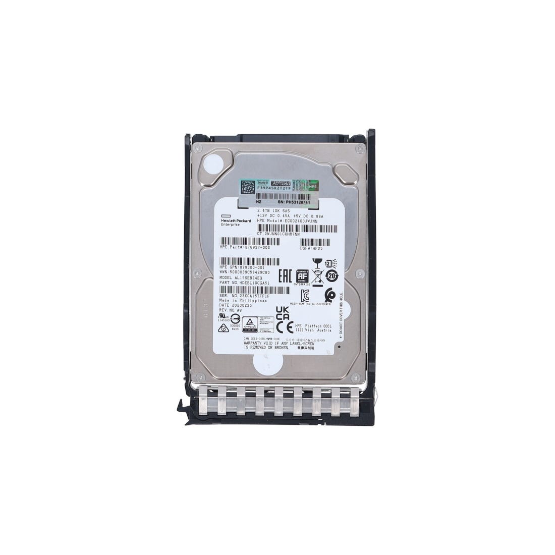 HPE P51134-002 2.4TB 10K SAS 12Gb/s 512e Hot-Swappable 2.5-In HDD