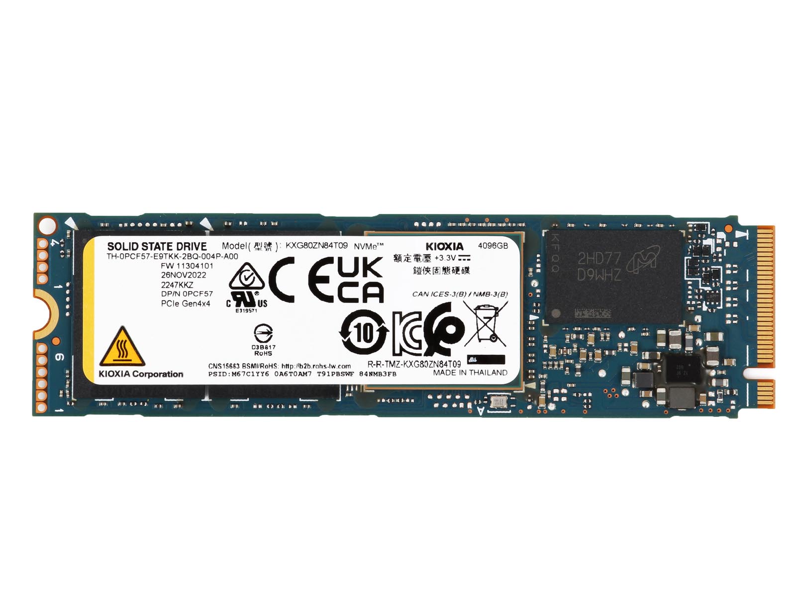 Dell PCF57 4TB TLC PCIe 4.0 x4 M.2 2280 SSD