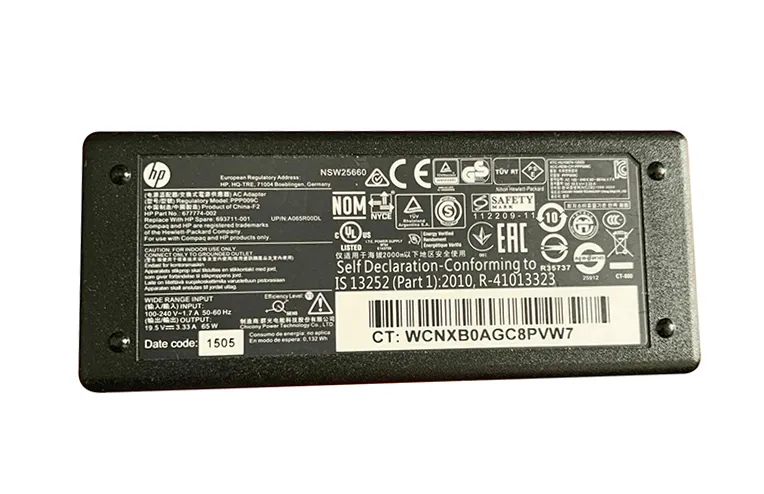 HP PPP009C 65 Watts 19.5V 3.33A Power Adapter For EliteBook 725 Gen3