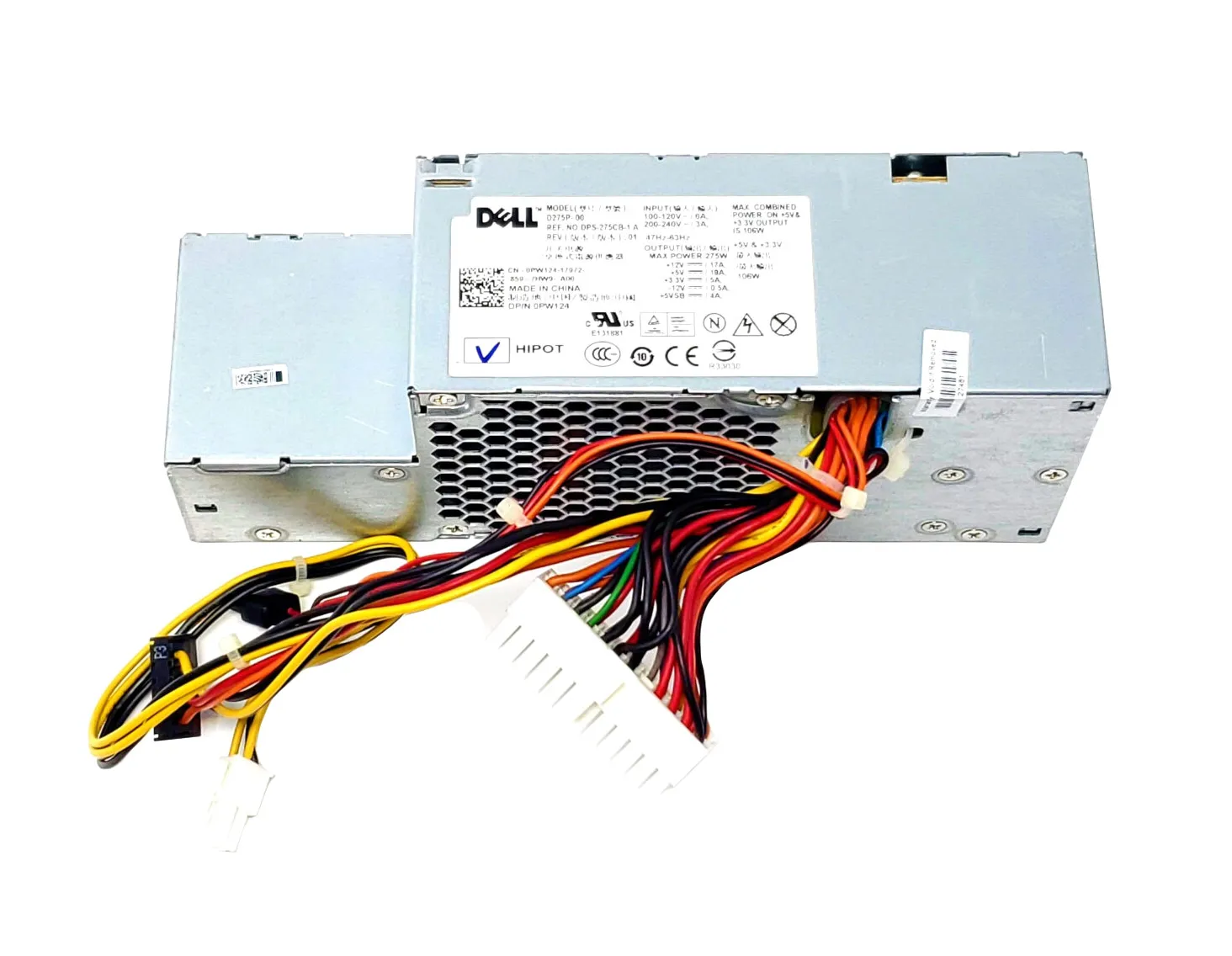 Dell PW124 275 Watts 100-127V 6A 200-240 V 3A ATX Power Supply