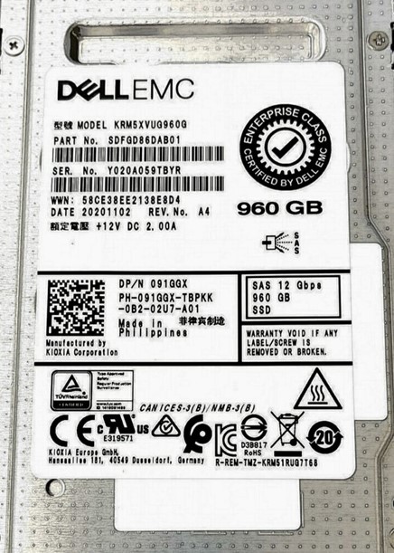 Toshiba SDFGD86DAB01 960GB 12Gb/s SAS TLC 2.5-in SSD