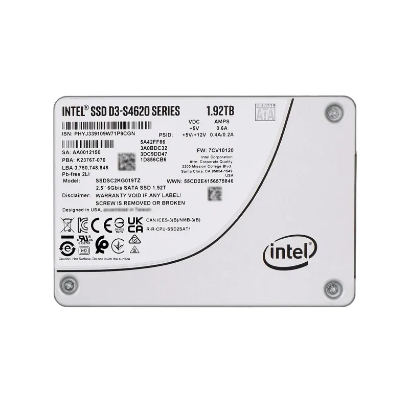 Intel SSDSC2KG019TZ01 1.92TB 6Gb/s SATA Triple-Level Cell 2.5-inch SSD