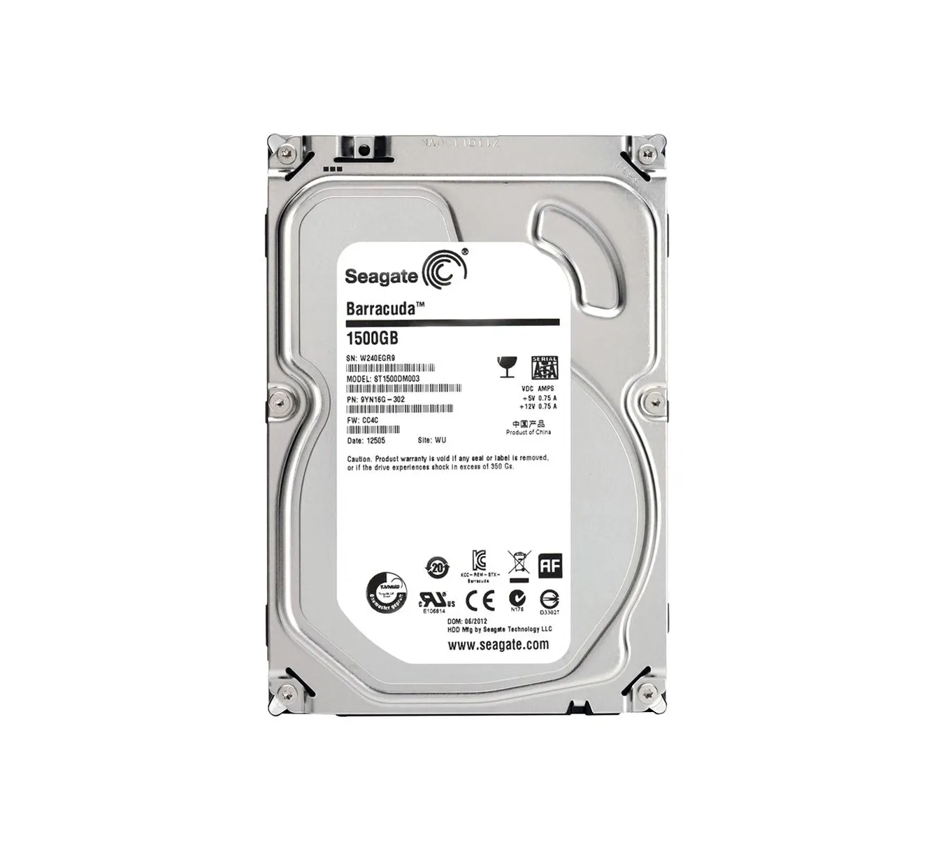 Seagate ST1500DM003 1.5TB 6Gb/s SATA 7200 3.5-in 64MB Hard Drive