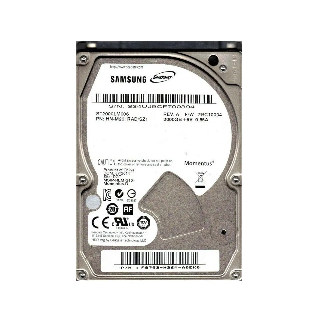 Seagate ST2000LM006 Spinpoint M9T 2TB 5400RPM SATA 6Gb/s 32MB Cache 2.5-inch Hard Drive