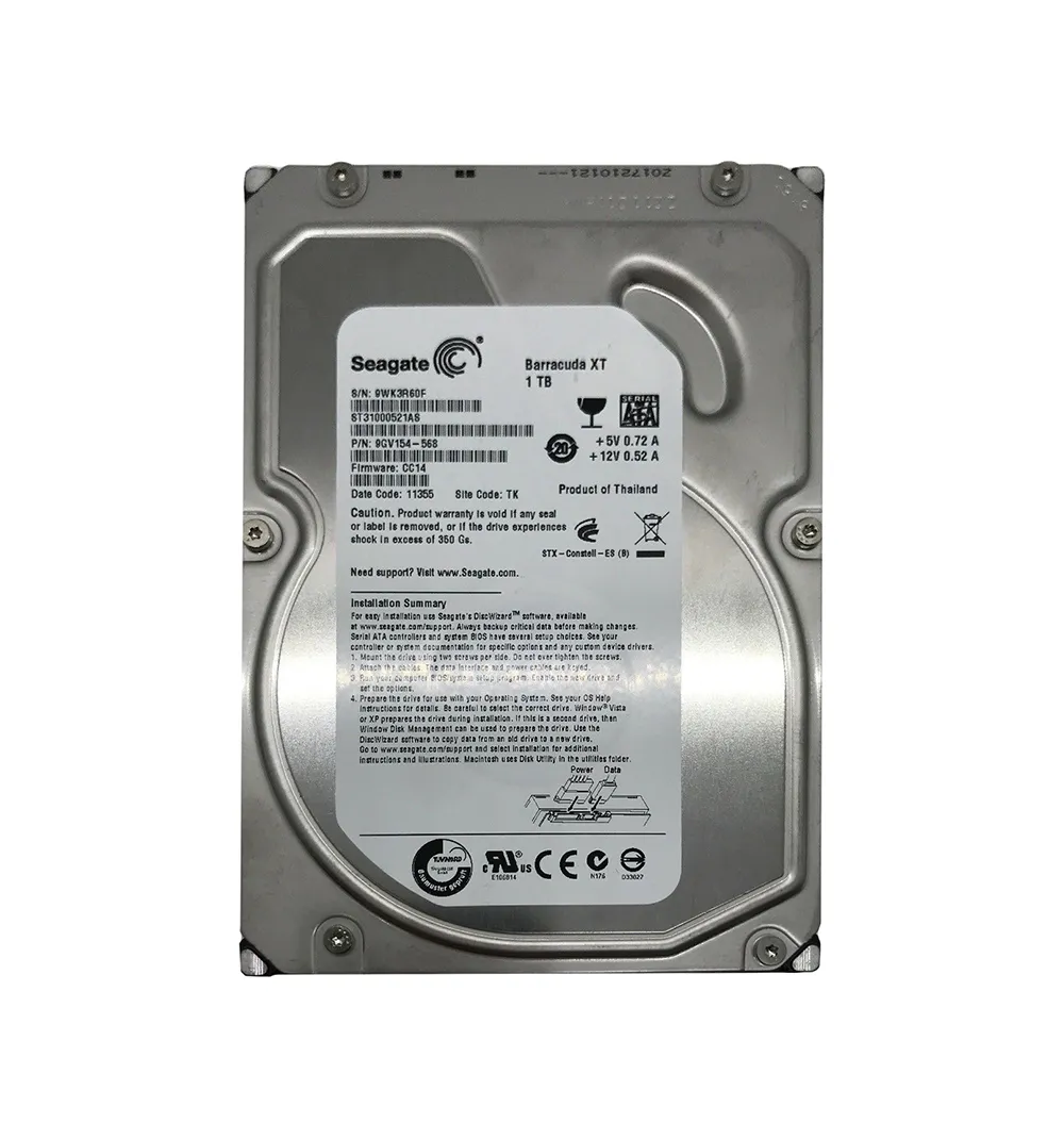 Seagate ST31000521AS BarraCuda XT 1TB 7200RPM SATA 3Gb/s 32MB Cache (CE) 3.5-inch Hard Drive