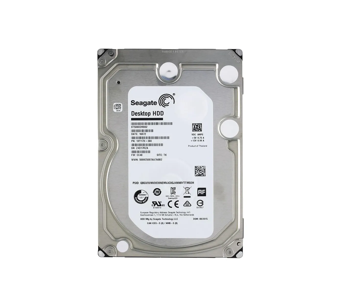 Seagate ST5000DM002 Desktop 5TB 5900RPM SATA 6Gb/s 128MB Cache 3.5-inch Hard Drive