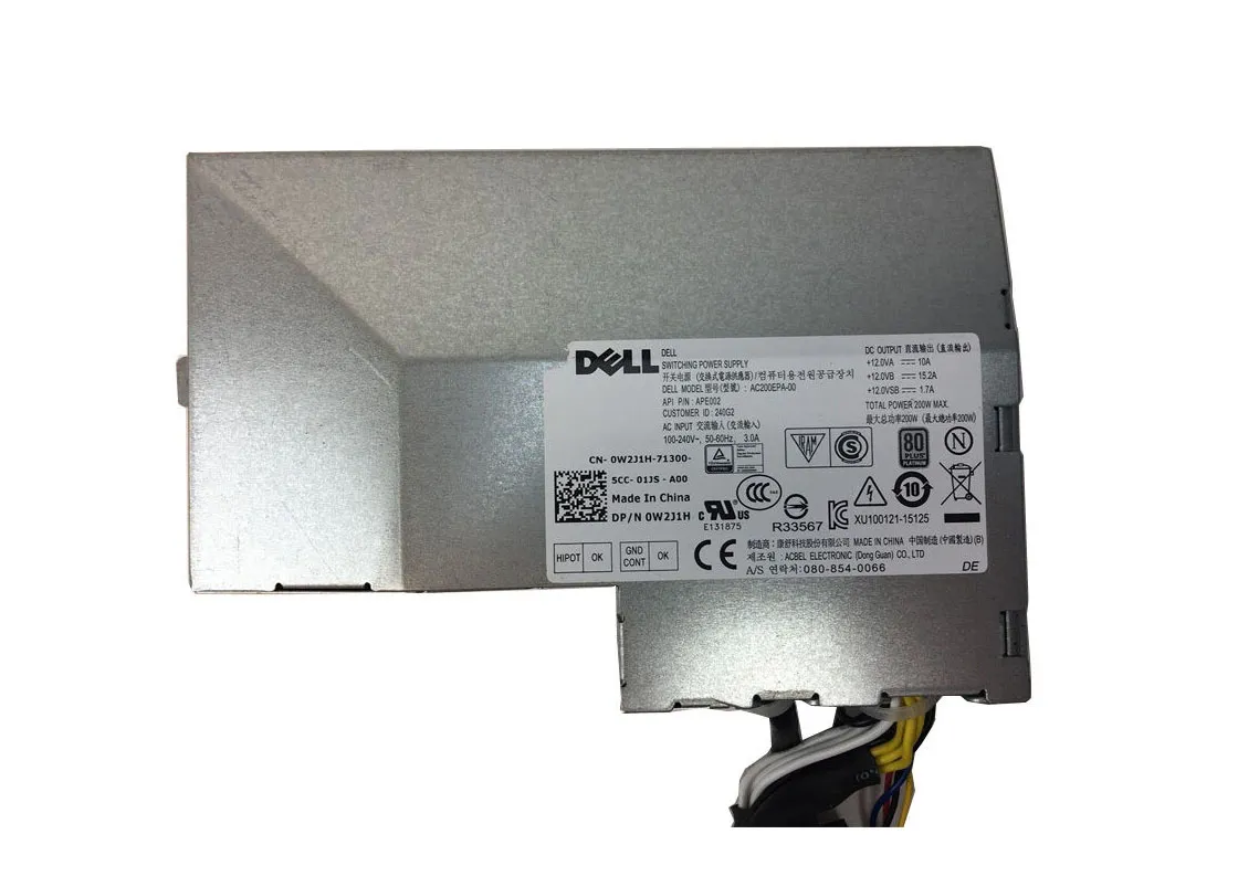 Dell W2J1H 200 Watts 100-240 V 50-60Hz Power Supply
