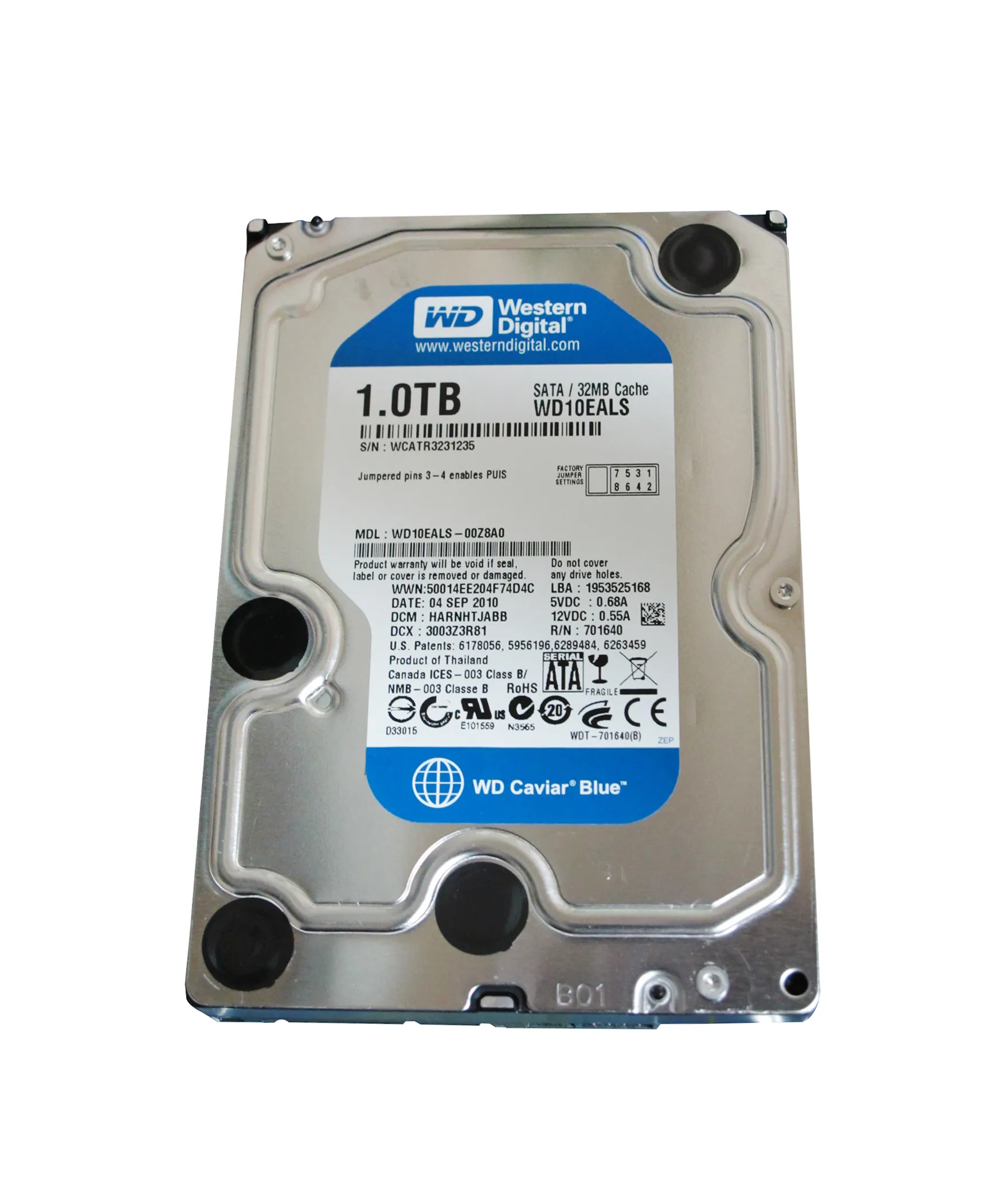 Western WD10EALS Digital 1TB 3Gb/s SATA 7200 3.5-in 32MB Hard Drive