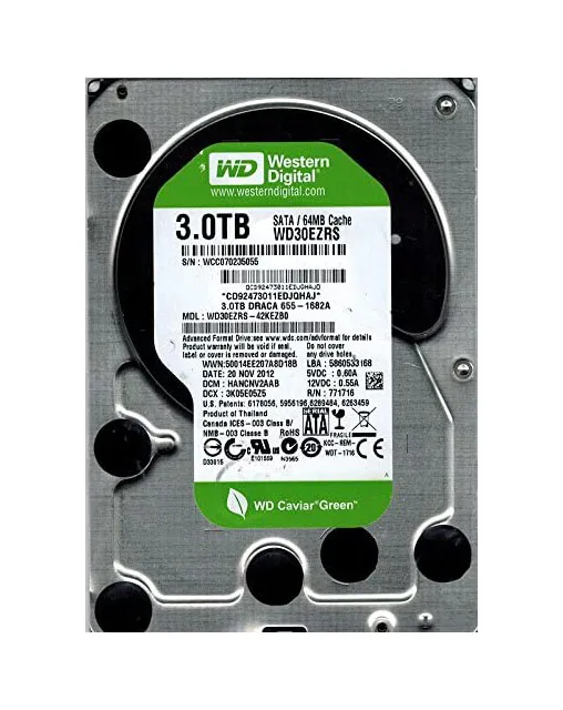 Western WD30EZRS Digital 3TB 3Gb/s SATA 5400 3.5-in 64MB Hard Drive