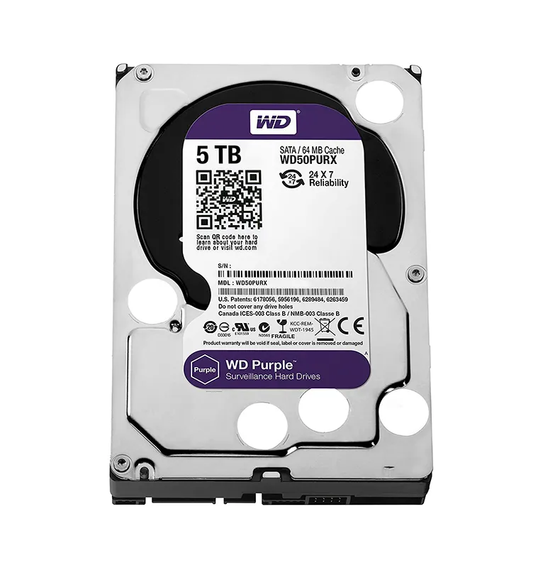 Western WD50PURX Digital 5TB 6Gb/s SATA 5400 3.5-in 64MB Hard Drive
