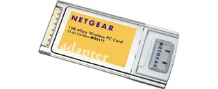 Netgear WG511TNA 32-Bit Card Bus 108Mbit/s 802.11b/g 2.4GHz Wireless PC Network Adapter