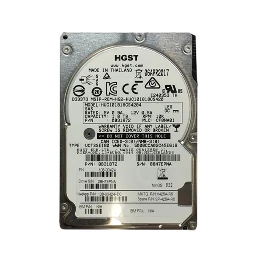 NetApp X426A-R6 1.8TB 10000RPM SAS 6Gb/s 2.5-Inch Hard Drive