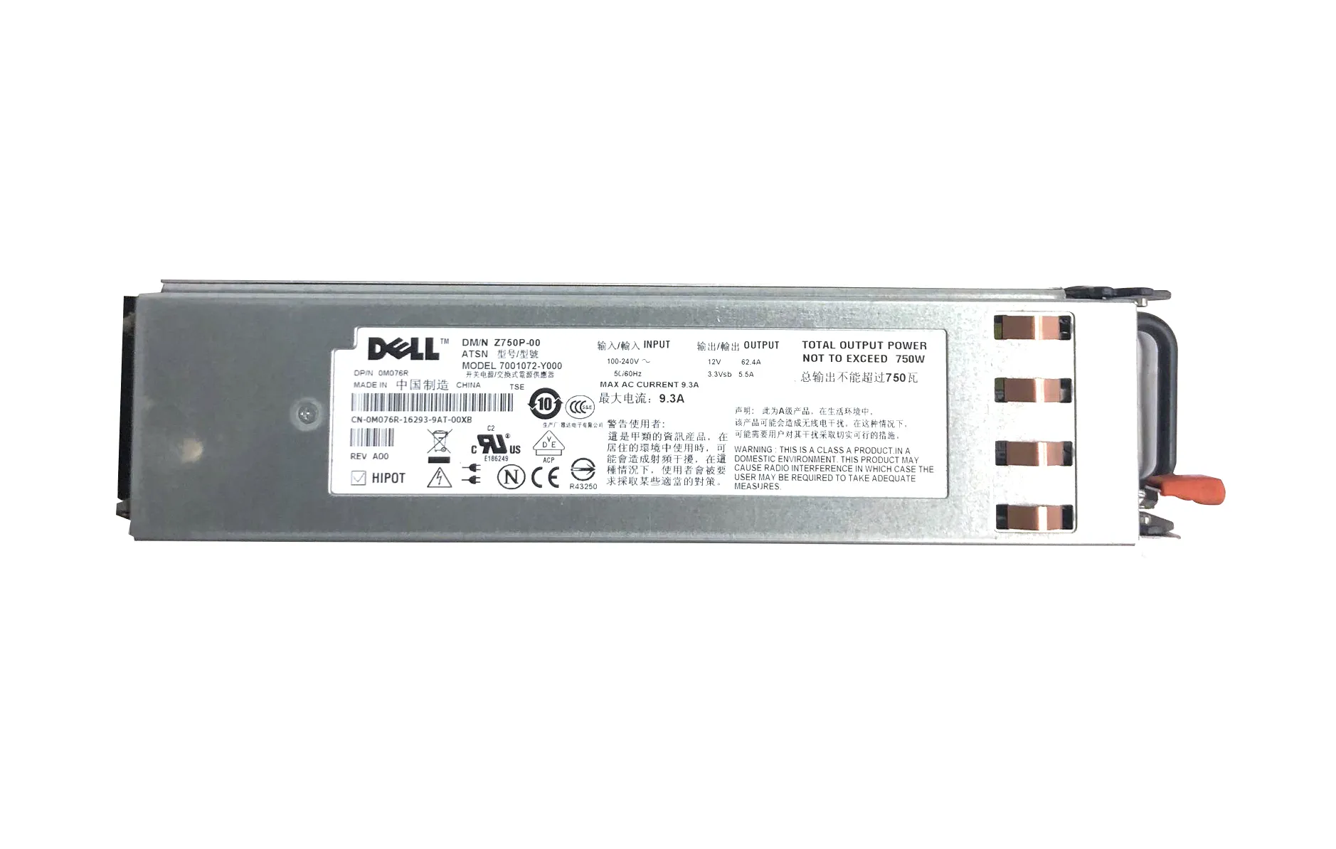 Dell Y396D 750 Watts Power Supply For PowerEdge 2950