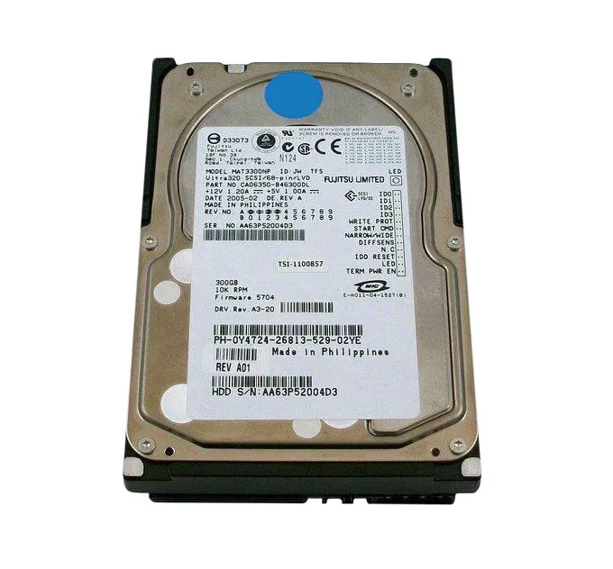 Dell Y4724 300GB 10000RPM Ultra320 SCSI 68-Pin 3.5-Inch Hard Drive